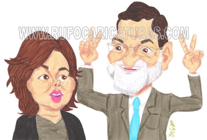 soraya_saenz_de_santamaria_mariano_rajoy_caricatura