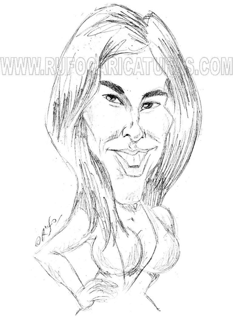 caricatura de SARAH SILVERMAN | © RUFO | caricaturas personalizadas ...